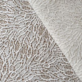 Тканина мереживна Ангора "Coffee" 9023_02 Білий