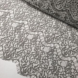 Мереживна тканина "Каскад" щільна 15192_03 Сірий
