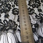 Мереживна тканина "Spring" з кордовою ниткою 1066_01 Чорний