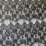 Мереживна тканина "Spring" з кордовою ниткою 1066_01 Чорний