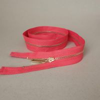 Блискавка металева №3 70 см (395) Темно-кораловий