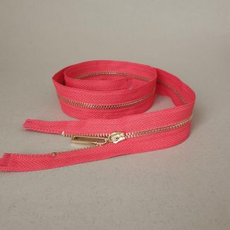 Блискавка металева №3 70 см (395) Темно-кораловий