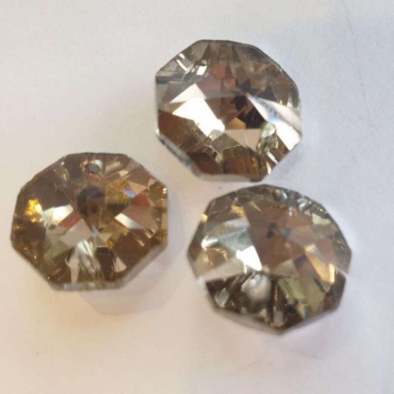 Стрази пришивні, скло 14х14мм