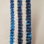 Тасьма з паєтками 3,5 см, Синій