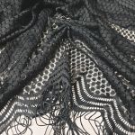 Мереживо "Шантільї" з бахромою 42130_01 Чорний Мереживо "Шантільї" з бахромою 42130_01 Чорний