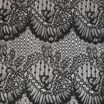 Мереживна тканина "SEASHELL" з кордовою ниткою В222_01 Чорний