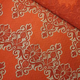 Мереживна тканина "Libеrty" з кордовою ниткою 3178_10 Червоний