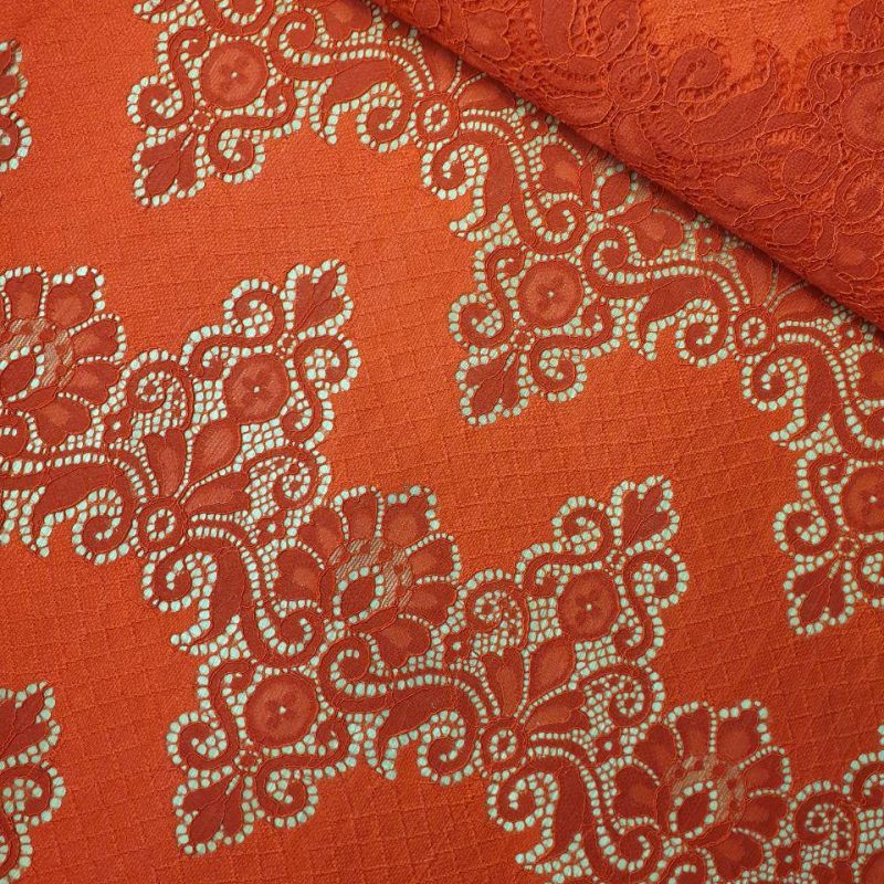 Мереживна тканина "Libеrty" з кордовою ниткою 3178_10 Червоний