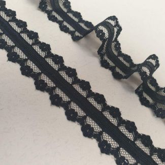 Мереживо на сітці 3 см 668-2_01 Чорний