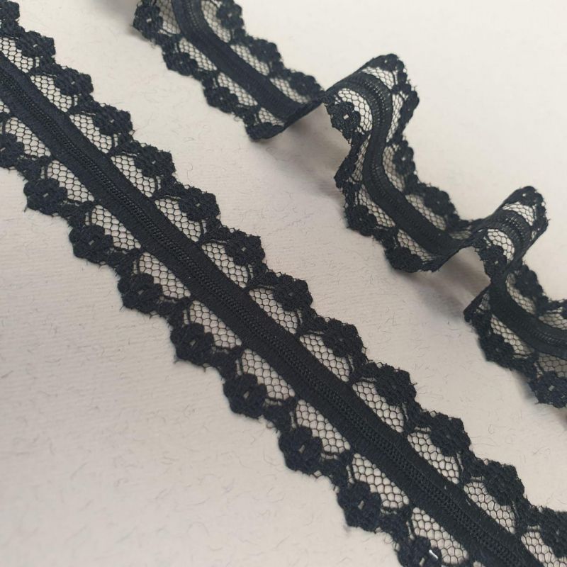 Мереживо на сітці 3 см 668-2_01 Чорний