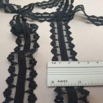 Мереживо на сітці 3 см 668-2_01 Чорний