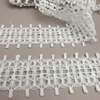Мереживо макраме 4.5 см 0156_02 Білий