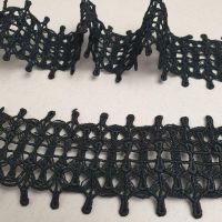 Мереживо макраме 4.5 см 0156_01 Чорний Мереживо макраме 4.5 см 0156_01 Чорний