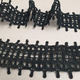 Мереживо макраме 4.5 см 0156_01 Чорний Мереживо макраме 4.5 см 0156_01 Чорний