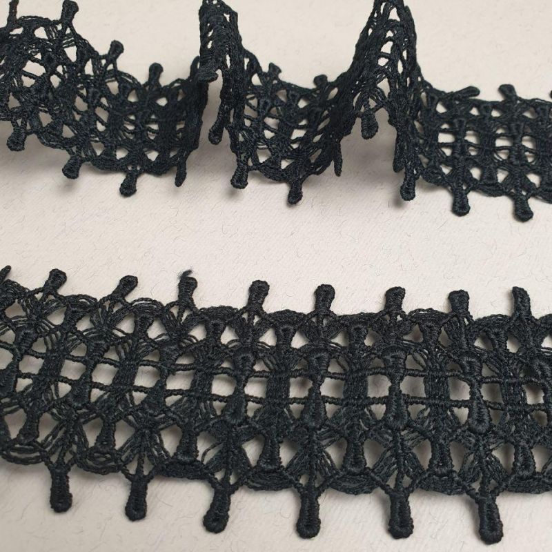 Мереживо макраме 4.5 см 0156_01 Чорний