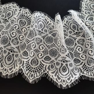Мереживо французьке 20 см 7354-2_02 Білий