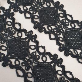 Мереживо макраме 13 см Е152_01 Чорний