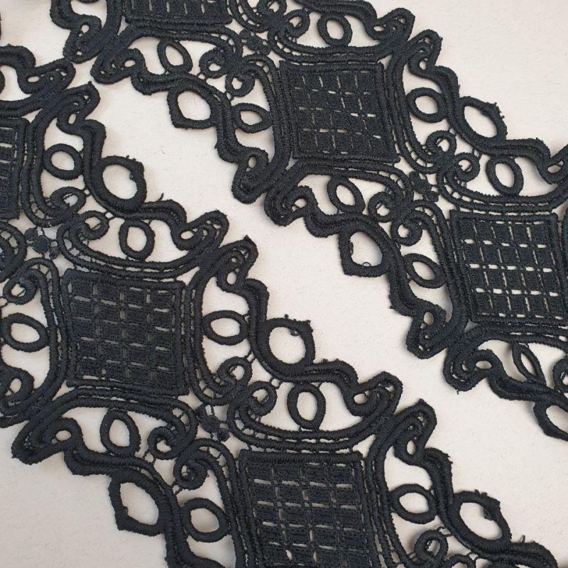 Мереживо макраме 13 см Е152_01 Чорний