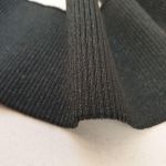 Манжет (дов'яз) трикотажний 10*75 см (3205) Чорний/Срібло