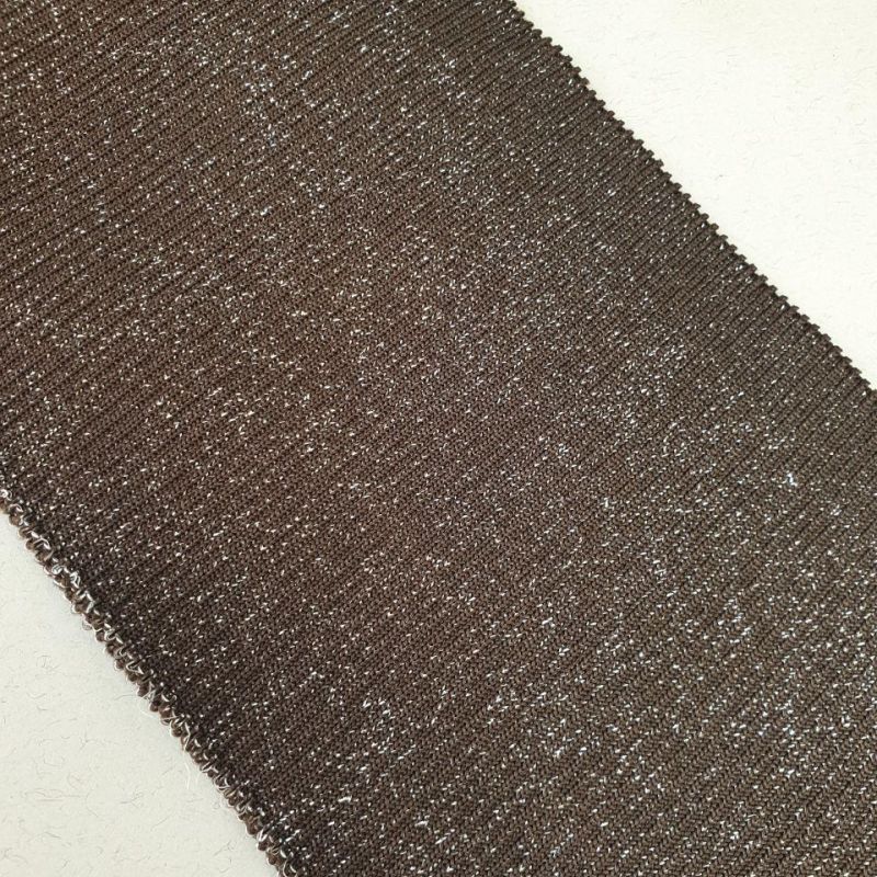 Манжет (дов'яз) трикотажний 11*80 см (3211) Кава/Срібло