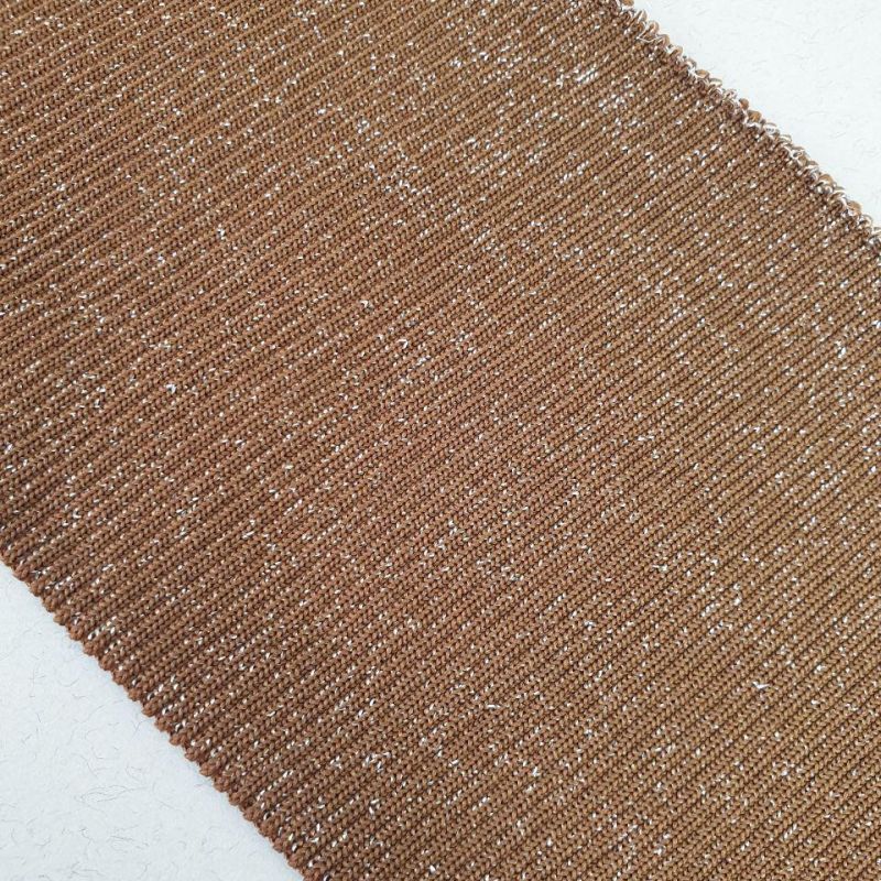 Манжет (дов'яз) трикотажний 11*80 см (3212) Світла Кава/Срібло