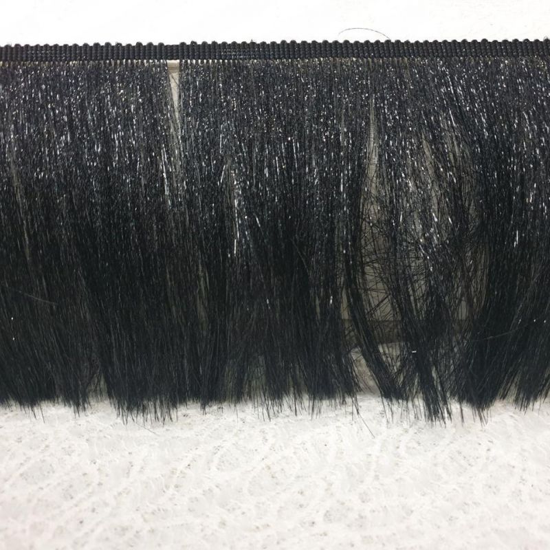 Бахрома з люрексовою ниткою 15 см МН45 Чорний