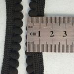 Тасьма з помпонами 0,5см, Чорний