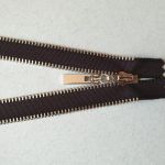 Блискавка металева з декоративним краєм №3 15 см Чорний - Срібло