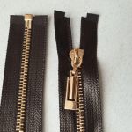 Блискавка металева з глянсовою накаткою 70 см №3 Чорний