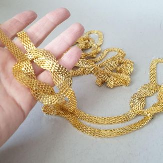 Металевий декор пришивний Золото довжина  42 см