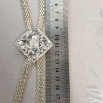 Металевий декор, пришивний з камінням 21см 