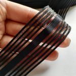 Резинка декоративна "Stripe" 4 см (1093_01) Чорний