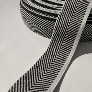 Резинка "Ялинка" 4 см (1076_01) Чорно-білий