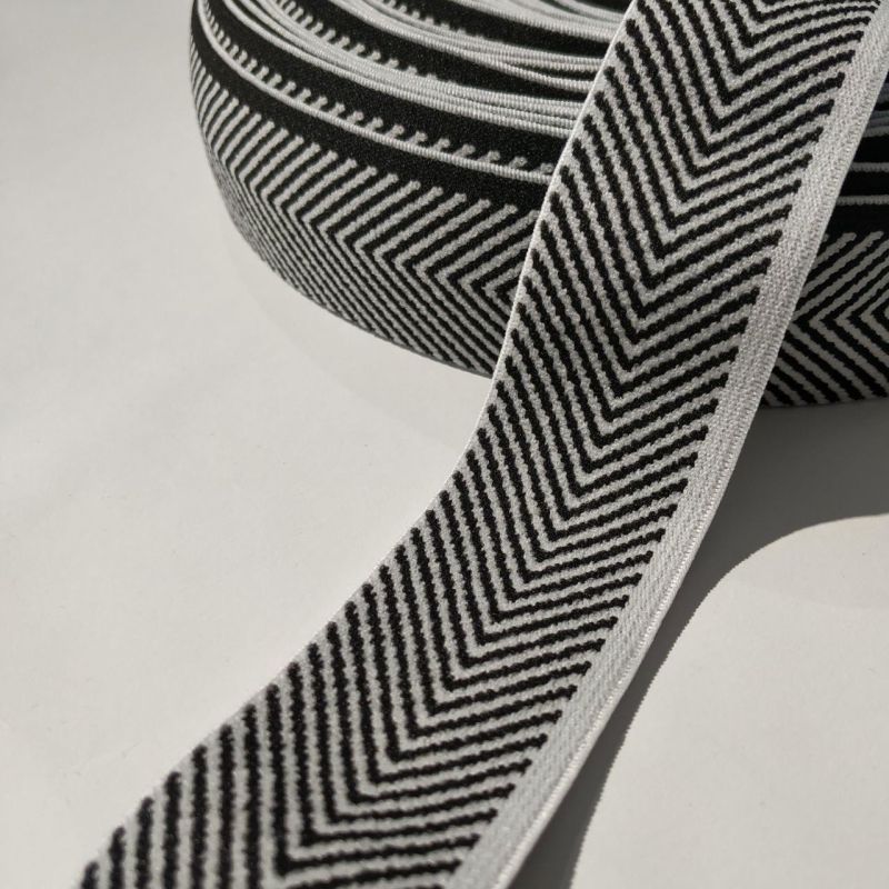 Резинка "Ялинка" 4 см (1076_01) Чорно-білий