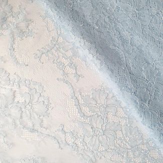 Мереживна тканина "Шантільї без краю" 225_13 Блакитний