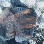 Мереживна тканина "Гібіскус" 30433_14 Синій Мереживна тканина "Гібіскус" 30433_14 Синій