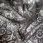 Мереживна тканина "Гібіскус" 30433_01 Чорний Мереживна тканина "Гібіскус" 30433_01 Чорний