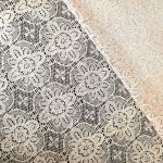 Мереживна тканина "Гібіскус" (30433_04) Бежевий Мереживна тканина "Гібіскус" (30433_04) Бежевий