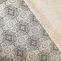 Мереживна тканина "Гібіскус" (30433_04) Бежевий