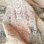 Мереживна тканина "Гібіскус" 30433_04 Бежевий