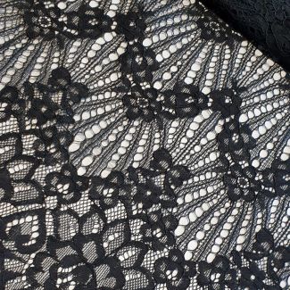 Мереживна тканина "Desire" з кордовою ниткою (3286_01) Чорний