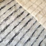 Мереживна тканина "Grace" з креповими смугами (910_04) Кремовий