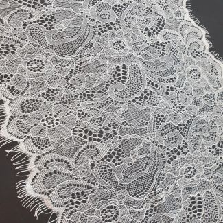 Мереживо французьке 30 см 6272_02 Білий Мереживо французьке 30 см 6272_02 Білий