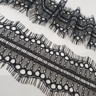 Мереживо французьке 8 см 78254_01 Чорний Мереживо французьке 8 см 78254_01 Чорний