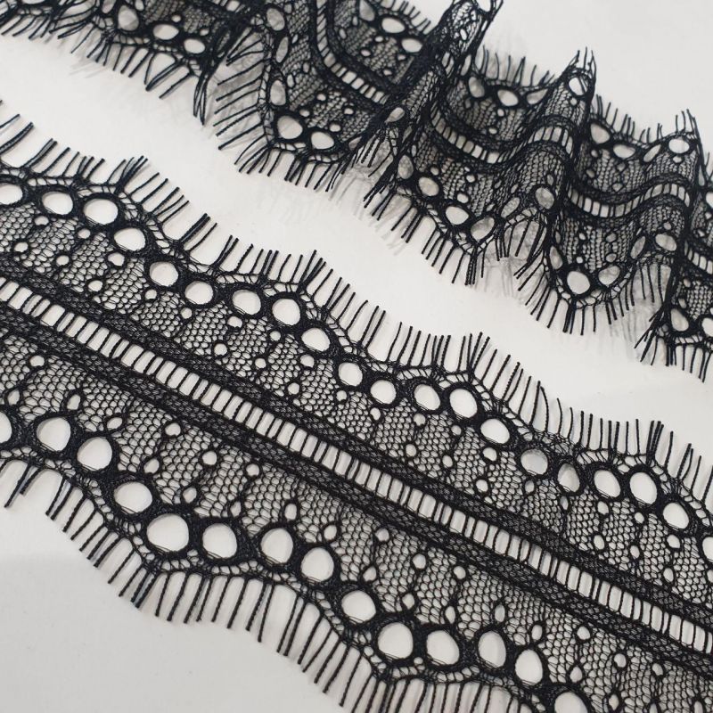 Мереживо французьке 8 см 78254_01 Чорний Мереживо французьке 8 см 78254_01 Чорний