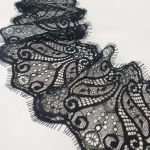 Мереживо французьке 12 см 6008_01 Чорний Мереживо французьке 12 см 6008_01 Чорний