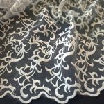 Органза з вишивкою "Вензель" 02 Білий