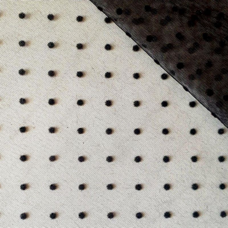 Сітка "Горох" з флоковим напиленням 02_01 Чорний