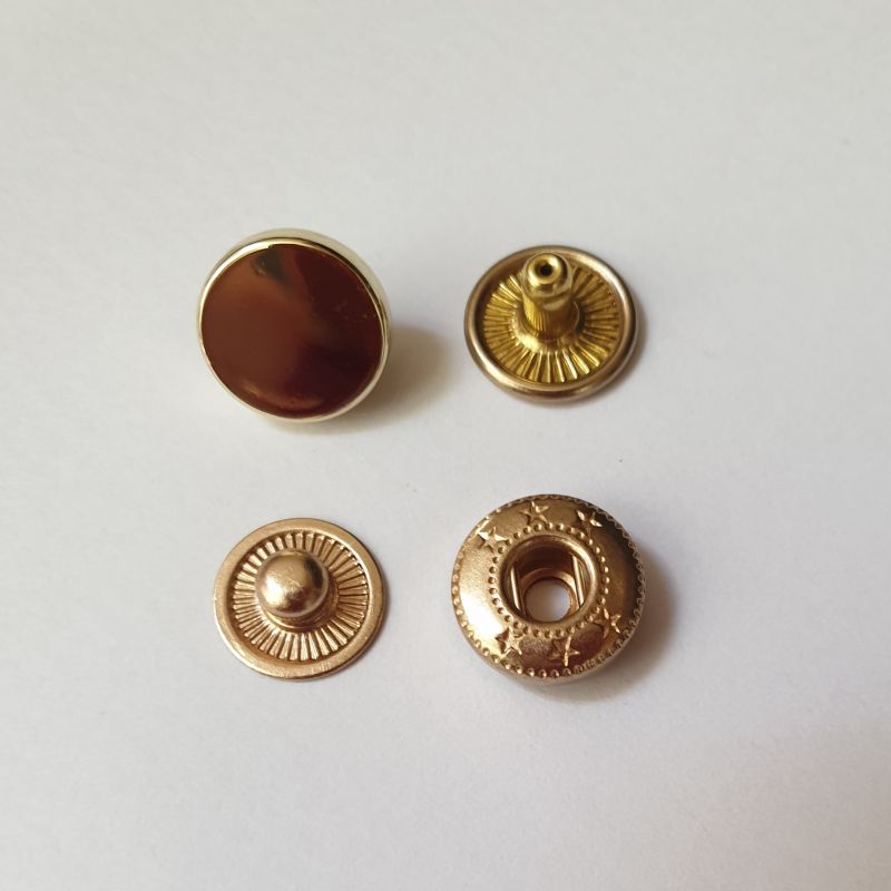 Кнопка пробивная 10мм Золото