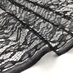 Мереживна тканина "IRMA" з кордовою ниткою 70054_01 Чорний